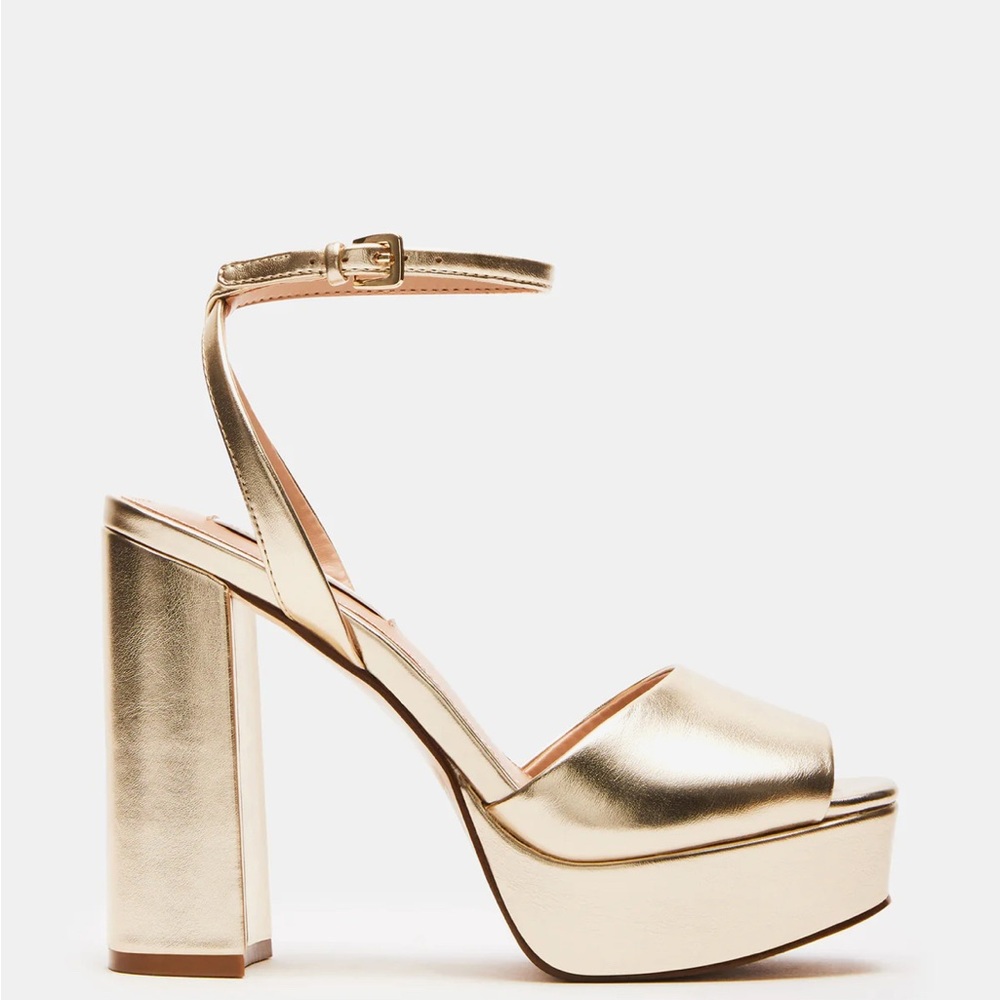 Steve Madden Gold Platform Heels LOURDES style